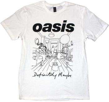 Oasis Tričko Definitely Maybe Line Drawing Unisex White S