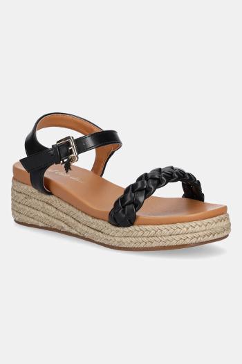 Sandále U.S. Polo Assn. ASTRID čierna farba, na kline, ASTRID001W/5Y1
