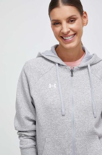 Mikina Under Armour dámska, šedá farba, s kapucňou, melanžová