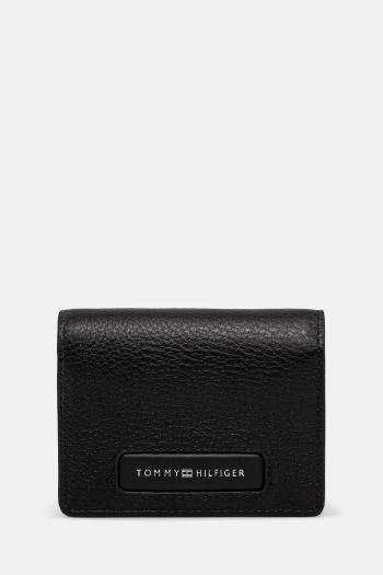 Kožená peňaženka Tommy Hilfiger pánska, čierna farba, AM0AM13254