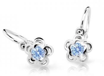 Cutie Jewellery Detské náušnice z bieleho zlata C2204-10-X-2 svetlo modrá