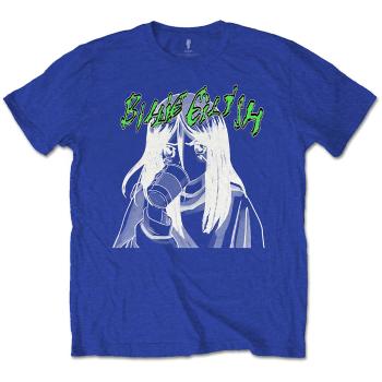 Billie Eilish tričko Anime Drink Modrá XL