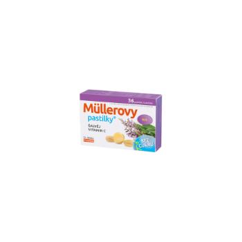 Müllerove pastilky so  Šalviou a vitamínom C bez cukru 30+6 past