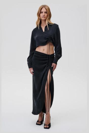 Sukňa Undress Code Rhea Skirt čierna farba, maxi, rovný strih, 765