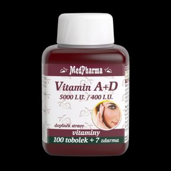 MEDPHARMA Vitamín A+D (5000 I.U./ 400 I.U.) 107 tvrdých kapsúl