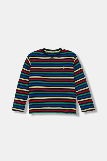 Detská bavlnená košeľa s dlhým rukávom United Colors of Benetton viac farieb, vzorovaná, 3FNLC10QB