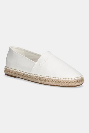 Espadrilky Calvin Klein ESPADRILLE CV LOGO biela farba, HM0HM01808