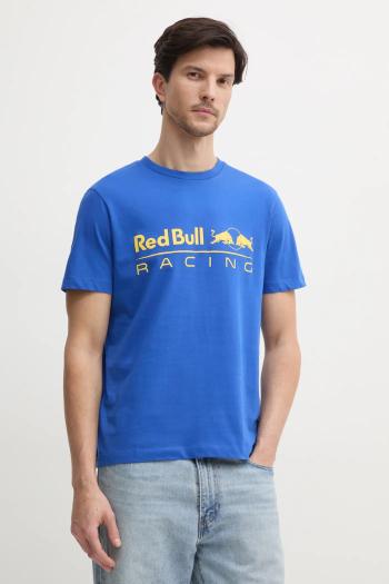 Bavlnené tričko Red Bull Racing x Pepe Jeans LOGO TEE pánske, fialová farba, s potlačou, RM500016
