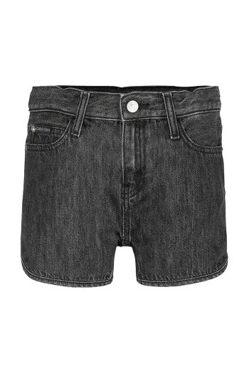 Detské rifľové krátke nohavice Calvin Klein Jeans čierna farba, jednofarebné, IG0IG02891