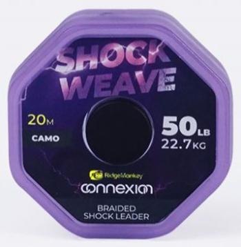 Ridgemonkey šnúra connexion shock weave braided shock leader 20 m 50 lb