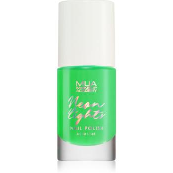 MUA Makeup Academy Neon Lights neónový lak na nechty odtieň Acid Lime 8 ml