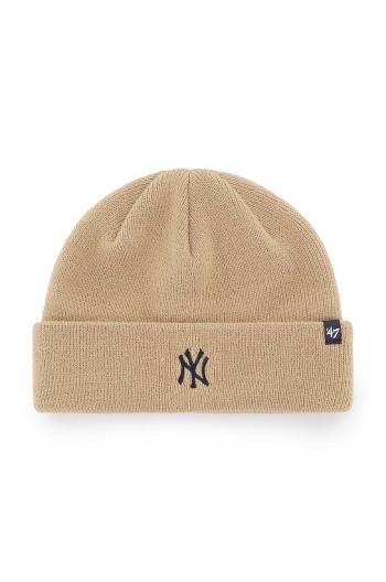 Čiapka 47 brand Mlb New York Yankees béžová farba,