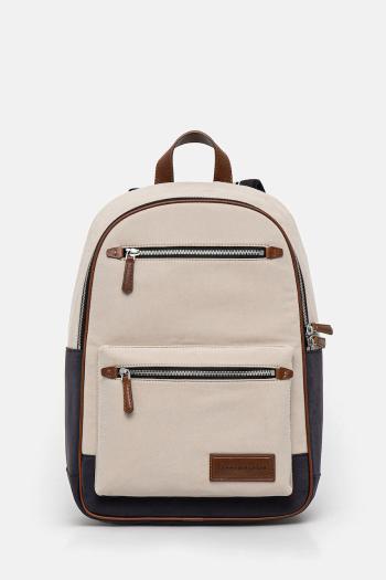 Ruksak Tommy Hilfiger pánsky, béžová farba, veľký, s nášivkou, AM0AM13227