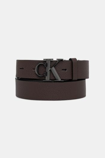 Kožený opasok Calvin Klein hnedá farba, LV04D7022G