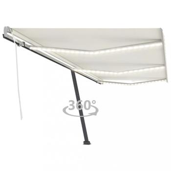 Ručne zaťahovacia markíza s LED svetlom 400x300 cm Dekorhome
