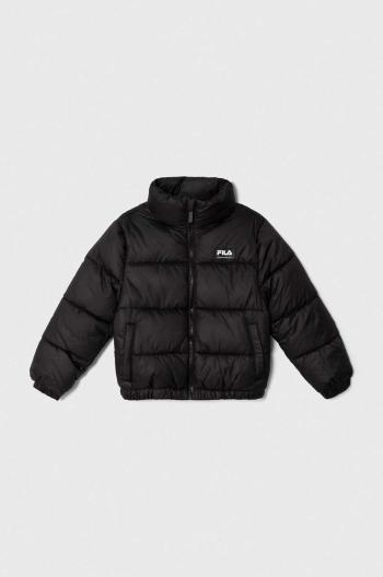 Detská bunda Fila THELKOW blocked padded jacket čierna farba