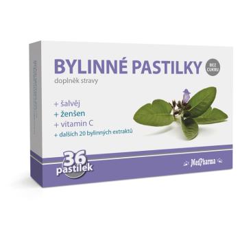 MEDPHARMA Bylinné pastilky bez cukru šalvia 36 ks