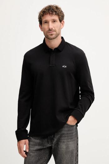 Tričko s dlhým rukávom Armani Exchange čierna farba, jednofarebné, XM001288 AF17321