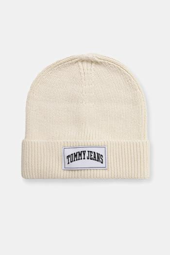 Čiapka Tommy Jeans béžová farba, AW0AW16993