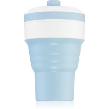 KidPro Collapsible Mug hrnček s rúrkou Blue 350 ml