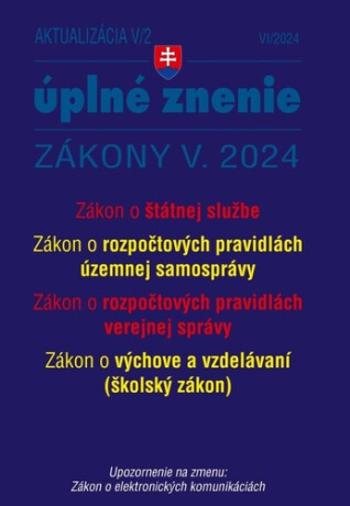 Aktualizácia V/2 2024 - štátna služba, informačné technológie verejnej správy