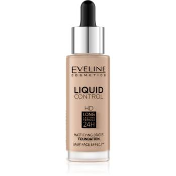 Eveline Cosmetics Liquid Control tekutý make-up s pipetou odtieň 035 Natural Beige 32 ml