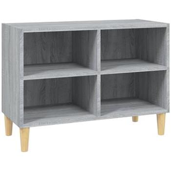 SHUMEE nohy z masívneho dreva sivý sonoma 69,5 × 30 × 50 cm (813147)
