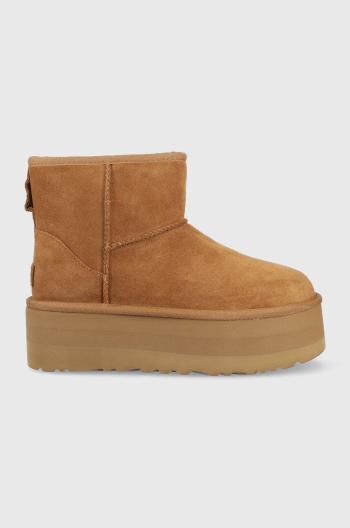 Snehule UGG Classic Mini Platform hnedá farba 1134991.CHE