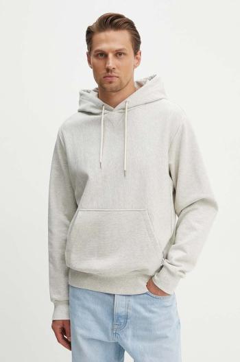 Bavlnená mikina A.P.C. Hoodie Bruce pánska, béžová farba, s kapucňou, melanžová, COGWV.H27867.PAA