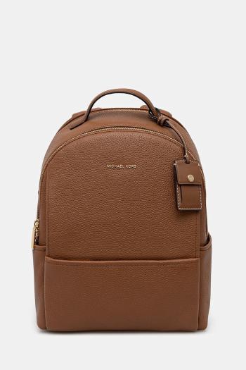 Kožený ruksak MICHAEL Michael Kors SABLE hnedá farba, malý, jednofarebný, 30T5G3XB2L
