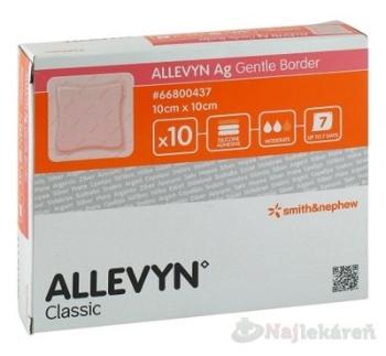 ALLEVYN Ag Gentle Border Krytie na rany 10x10cm 10ks