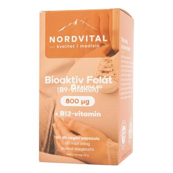 Nordvital bioaktív folát B9-vitamin 800 mcg 60 db