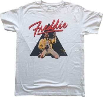 Freddie Mercury Tričko Triangle Unisex White S