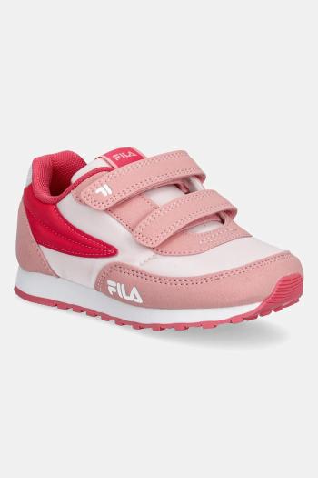 Detské tenisky Fila ORBIT REVOLUTION velcro fialová farba, FFK0222