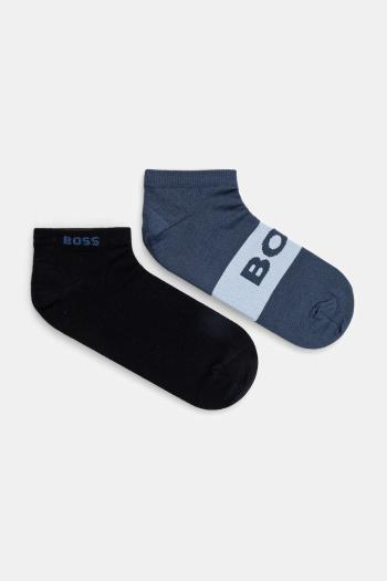 Ponožky BOSS 2-pak pánske, tmavomodrá farba, 50467747