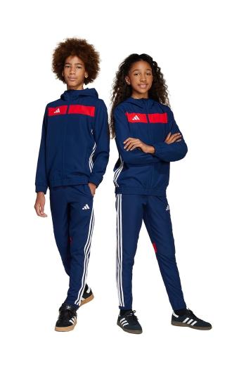 Detské tepláky adidas Performance tmavomodrá farba, s nášivkou, JD0636