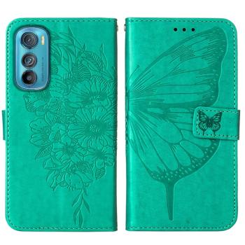 ART BUTTERFLY Peňaženkový kryt Motorola Edge 30 zelený