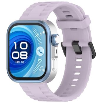 RIBBED Silikónový remienok pre Huawei Watch Fit 4 / Fit 4 Pro svetlofialový