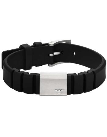 Emporio Armani Moderný čierny náramok pre mužov EGS3079040