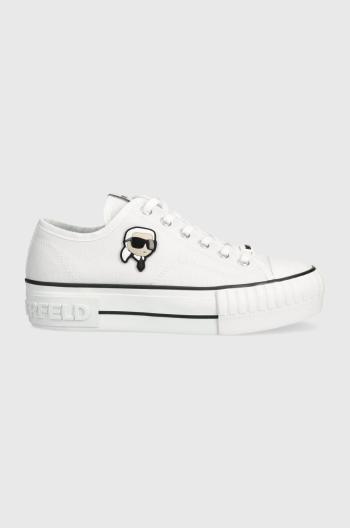 Tenisky Karl Lagerfeld KAMPUS MAX NFT dámske, biela farba, KL60424