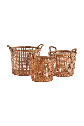 Sada úložných košíkov Madam Stoltz Bamboo 3-pak viac farieb