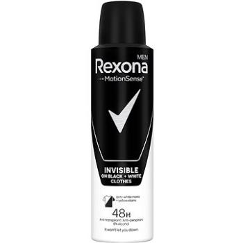 Rexona Men Invisible Black + White antiperspirant sprej pre mužov 150 ml (8712561534444)