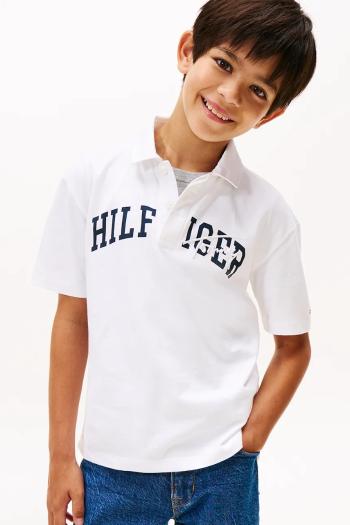Polo tričko Tommy Hilfiger biela farba, KB0KB09717