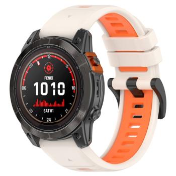 SPORTY Univerzálny remienok pre Garmin Fenix 7 Pro / 7 Pro Solar / 7 Pro Sapphire béžový-oranžový