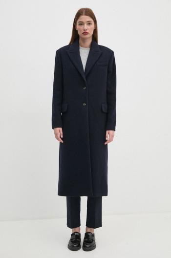 Vlnený kabát Calvin Klein tmavomodrá farba, prechodný, K20K207710