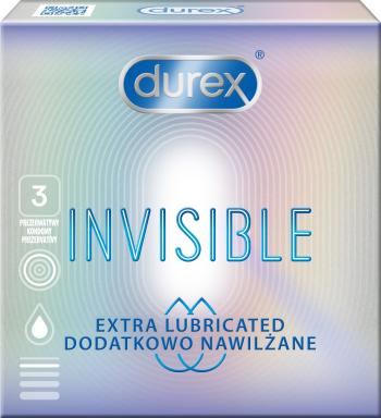 DUREX Invisible Extra Lubricated Kondómy 3 ks