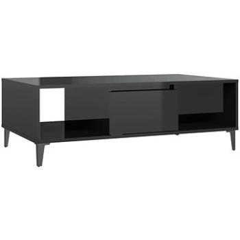 SHUMEE Konferenčný stolík čierny vysoký lesk 103,5 × 60 × 35 cm drevotrieska, 806029