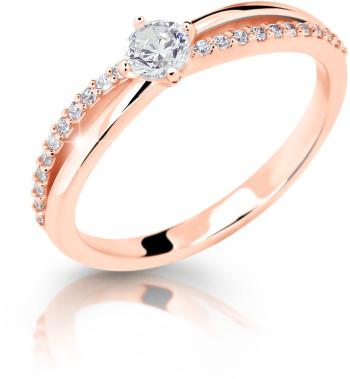 Cutie Jewellery Nežný trblietavý prsteň z ružového zlata Z6728–2837-10-X-4 57 mm