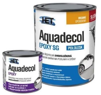 Aquadecol Epoxy SG - Polomatná epoxidová farba na podlahy RAL 7040 - okenná šedá, 9 kg
