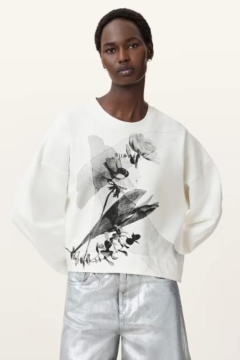 Mikina AllSaints LYSS biela farba, W147JC